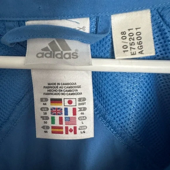 Adidas Women’s Blue Lightweight Running Jacket Full Zip Athletic Windbreaker - Picture 6 of 8